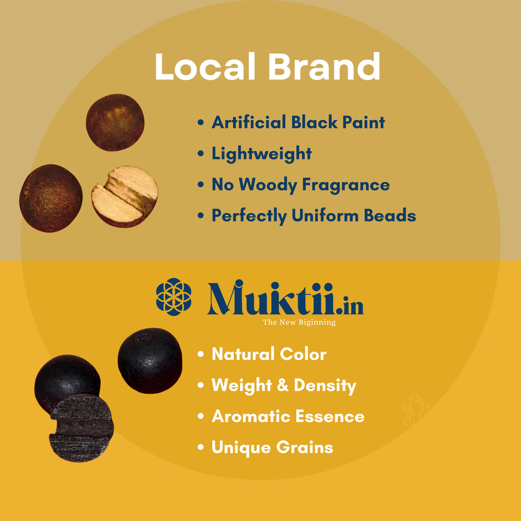 MUKTII Original Karungali Mala for Men & Women (Govt Certified | Premium Quality)