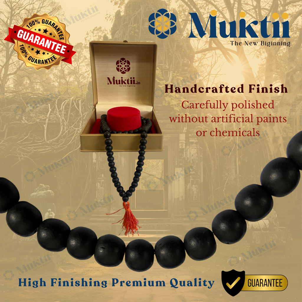 MUKTII Original Karungali Mala for Men & Women (Govt Certified | Premium Quality)